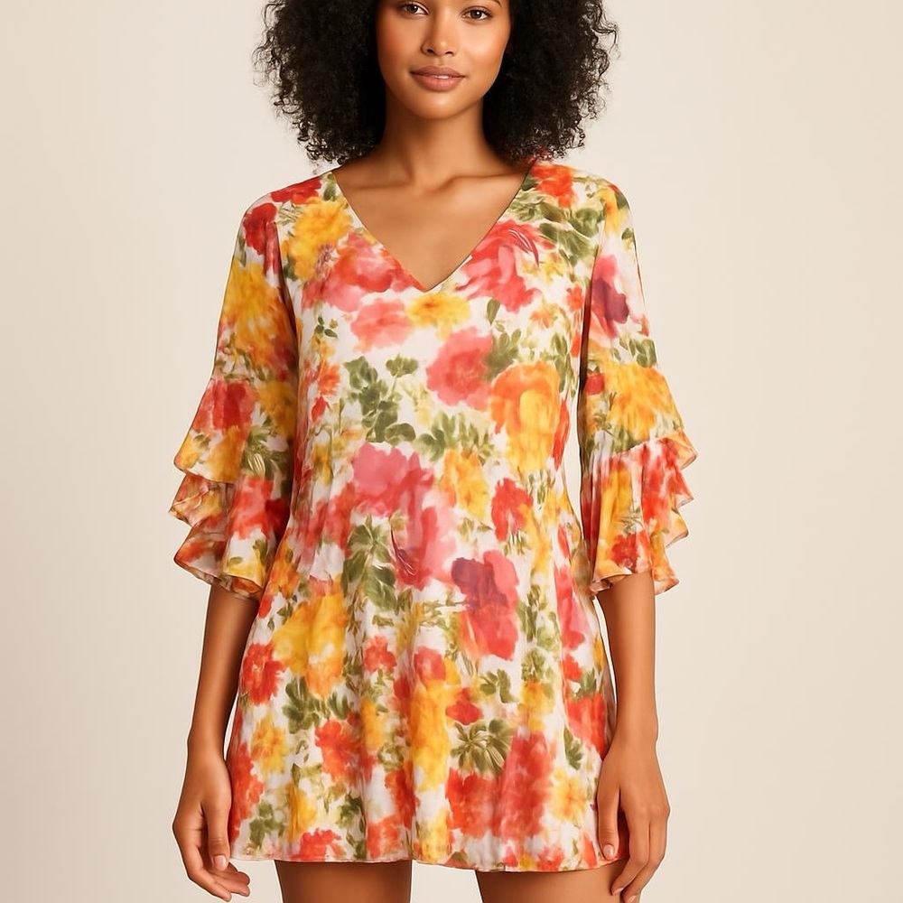 Calvin Klein Multicolor Floral Dress